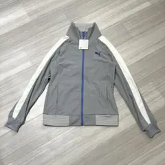 新品未使用☆PUMA☆トレーニングジップパーカー レディースM グレー×青
