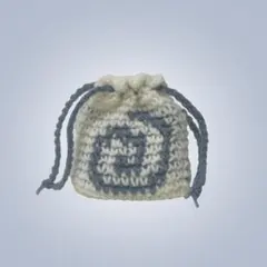 編み物 うずまき 巾着 ミニ巾着 airpods ハンドメイド