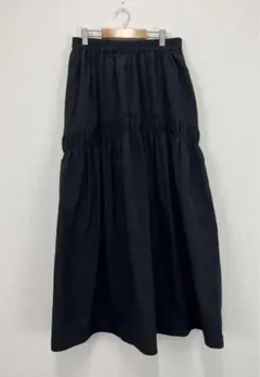 coen⭐︎着回し抜群⭐︎カジュアルティアードロングフレアスカートL【中古】D41のサムネイル