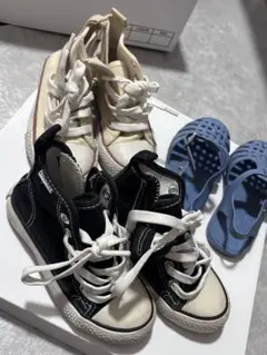 キッズシューズ　ハイカット　コンバース風　3足セット　16cm スニーカー