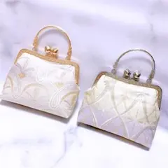 1点物チューリップがま口グラデーション♡高級帯地フォーマルバッグ成人式和装西陣織