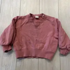 petit main ピンク クロップドトレーナー 90