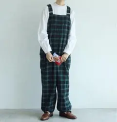 《最終値下げ》PARICI ネルチェックサロペットのサムネイル