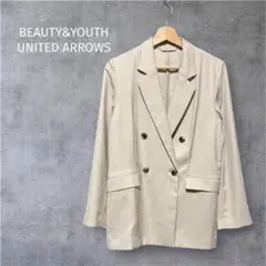 ビューティアンドユースユナイテッドアローズリネンライクツイルダブルジャケット