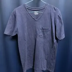 NANO UNIVERSE ダークネイビー Vネック Tシャツ