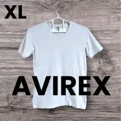 AVIREX ワッフル生地　Tシャツ ホワイト XL Vネック ストレッチのサムネイル