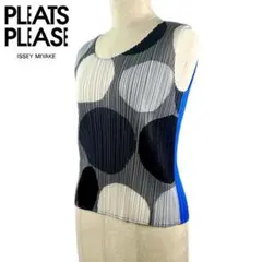 PLEATS PLEASE プリーツプリーズ 総柄 ノースリーブ トップス - メルカリ