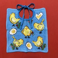 【美品】FEILER　フェイラー　スタイ　ひよこ柄