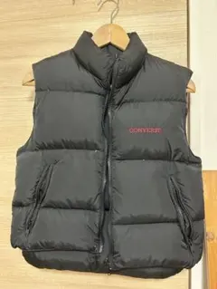 CONVERSE 黒 ダウンベスト レディース、キッズ