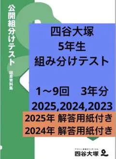 2026年最新】四谷大塚 5年 組み分けテストの人気アイテム - メルカリ