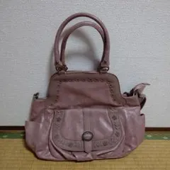 アクシーズファム ピンク ショルダーバッグ 中型 花柄装飾