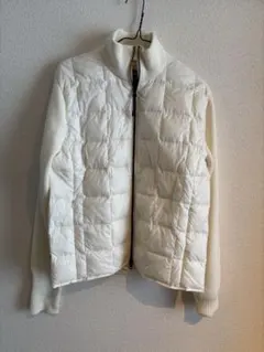 TAION（タイオン） ハイネックWジップ ニットスリーブダウンジャケット