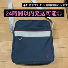 イーストボーイ　ショルダーバッグ　スクバ　レッド刺繍　ネイビー　EAST BOY