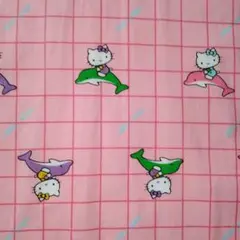 昭和レトロ ©1976 ハローキティ イルカ プリント生地