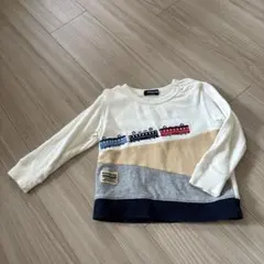 klädkåp 電車刺繍 長袖Tシャツ 90