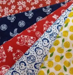 和柄さらし手拭い■5枚セットD