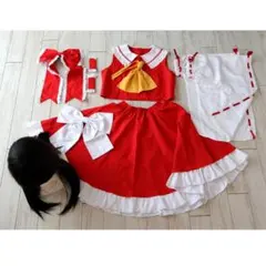 東方project　東方プロジェクト　博麗霊夢　衣装＋ウィッグ　M