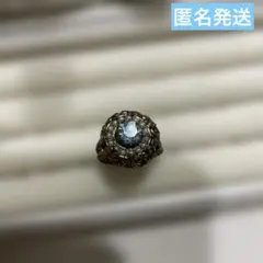 ヴィンテージ青色ストーン リング　約12号