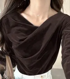 【GRL】ベルベット トップス