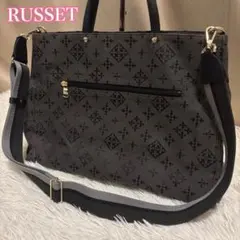 美品✨️russetラシット 2wayサイドポケットトートバッグ A4 肩掛け 