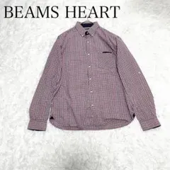 ビームスハート　長袖　シャツ　メンズ　チェック