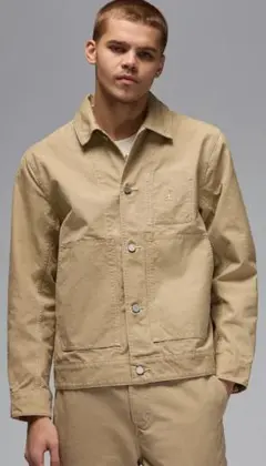 STUSSY CORD COLLAR CANVAS CHORE JACKET - メルカリ