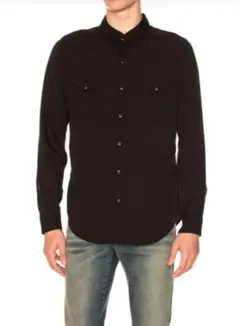 SAINT LAURENT ブラック　ウエスタンシャツ　M 　エディ期のサムネイル