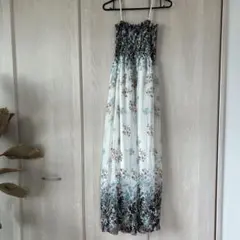 花柄キャミソールマキシワンピース