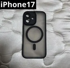 iPhone17 ケース MagSafe対応 ワイヤレス充電 ブラック