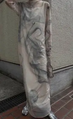 美品★ CURL OF SMOKE SHEER DRESS Ameri（アメリ）の「CURL OF SMOKE SHEER DRESS（ワンピース）」 - WEAR