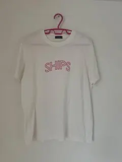 SHIPS ホワイト Tシャツ ロゴプリントのサムネイル