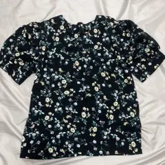 【DHOLIC】ブラック花柄トップス ブラウス☆