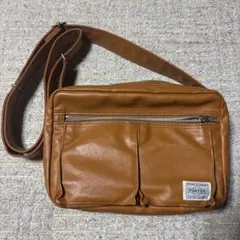 PORTER レザー ショルダーバッグ ブラウン