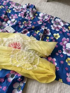 女の子　花柄浴衣セット 120cm