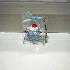 可愛いブルー ゼリー ミニスクイーズ キーホルダー