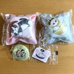 くら寿司　mofusand クッションチャーム　缶バッジ　アクリルステッカー