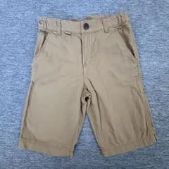 H&M キッズ ハーフパンツ146ベージュ カーゴパンツ 美品 アジャスター付