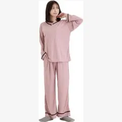 パジャマ 上下セット M ピンク レディース 部屋着　ルームウェア