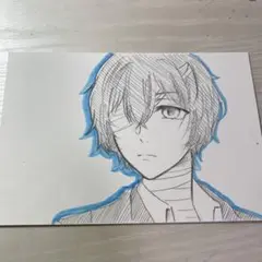 文スト　太宰治　手描きイラスト