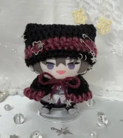 【帽子×ポンチョ】にじぱぺ ぱぺ服 帽子 ぬい服 10cmぬい 推しぬい