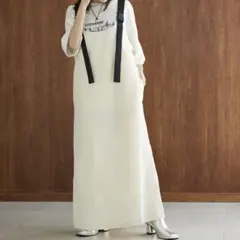 VIS ジャンパースカート ホワイト