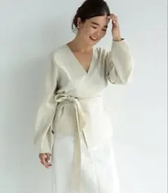 Demi-Luxe BEAMS / 2WAY カシュクールブラウス.Mのサムネイル