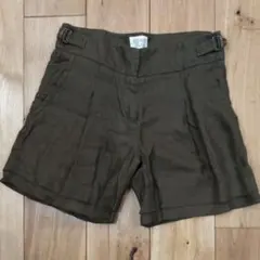 SI-HO SUP リネンショートパンツ　カーキ色のサムネイル