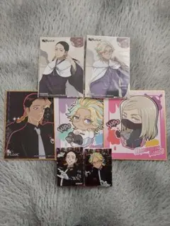 三途春千夜 灰谷蘭 竜胆 色紙 ファイル ポストカード ミニキャンバス セット