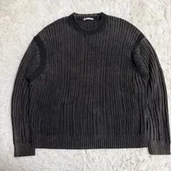 【極美品】ZARA グラデーションテクスチャーセーター オーバーダイ加工