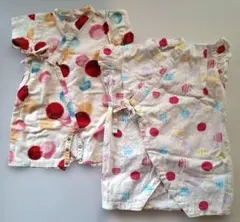 まとめ　70・80　甚平 浴衣　ロンパース　ピンク 赤