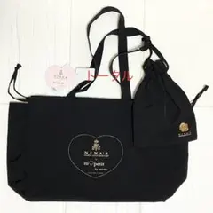 しまむら　青木美沙子×NINAS 撥水トートバッグ　濃黒のサムネイル