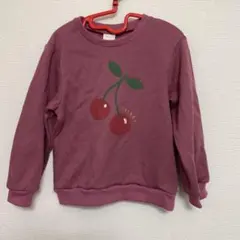 チェリープリント パープル トレーナー 100cm