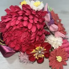 振袖、和服、成人式、前撮り用 髪飾り ピンク