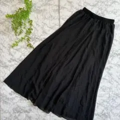 モード系 チュールロングスカート シアー 黒 透け感 春夏